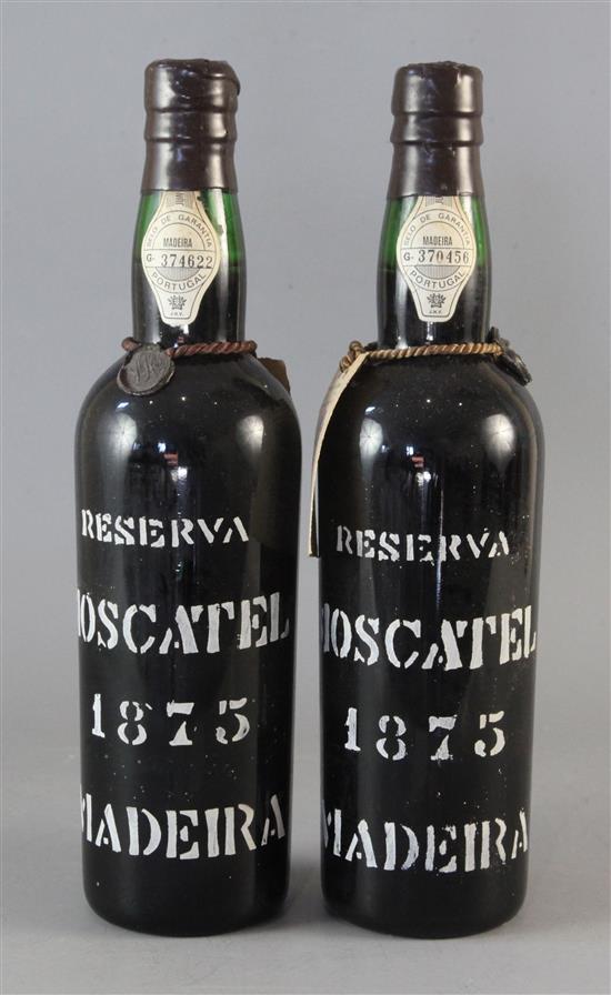 Two bottles of Moscatel Reserva Madeira, 1875.